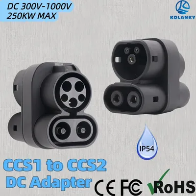 AC CCS1 zu CCS2 EV DC 1000V 250A CCS1 Zu CCS2 Stecker Lade Anschlüsse Adapter EVCharger Stecker Adapter auto Zubehör Image