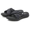 Badepantolette VENICE BEACH, Damen, Gr. 42, schwarz (schwarz, grau), Obermaterial: 100% Textilmaterial. Futter: 100% Textilmaterial. Decksohle: 100% Synthetik. Laufsohle: 100% Synthetik, gemustert, mehrfarbig, casual, Schuhe, Pantolette, Mule,...