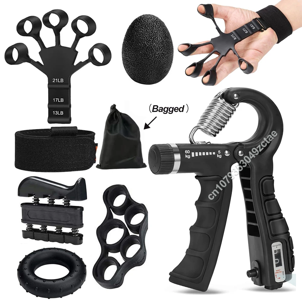 Einstellbare 5-60 kg schwere Handgreifer Fitness Handtrainer Griff Handgelenktraining Fingergreifer Handstärker für Patienten