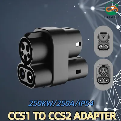 Isigma CCS1 zu CCS2 DC 250A EV-Adapter 250 kW Adapter 250 kW Ccs Combo1 zu Ccs Combo 2 Image