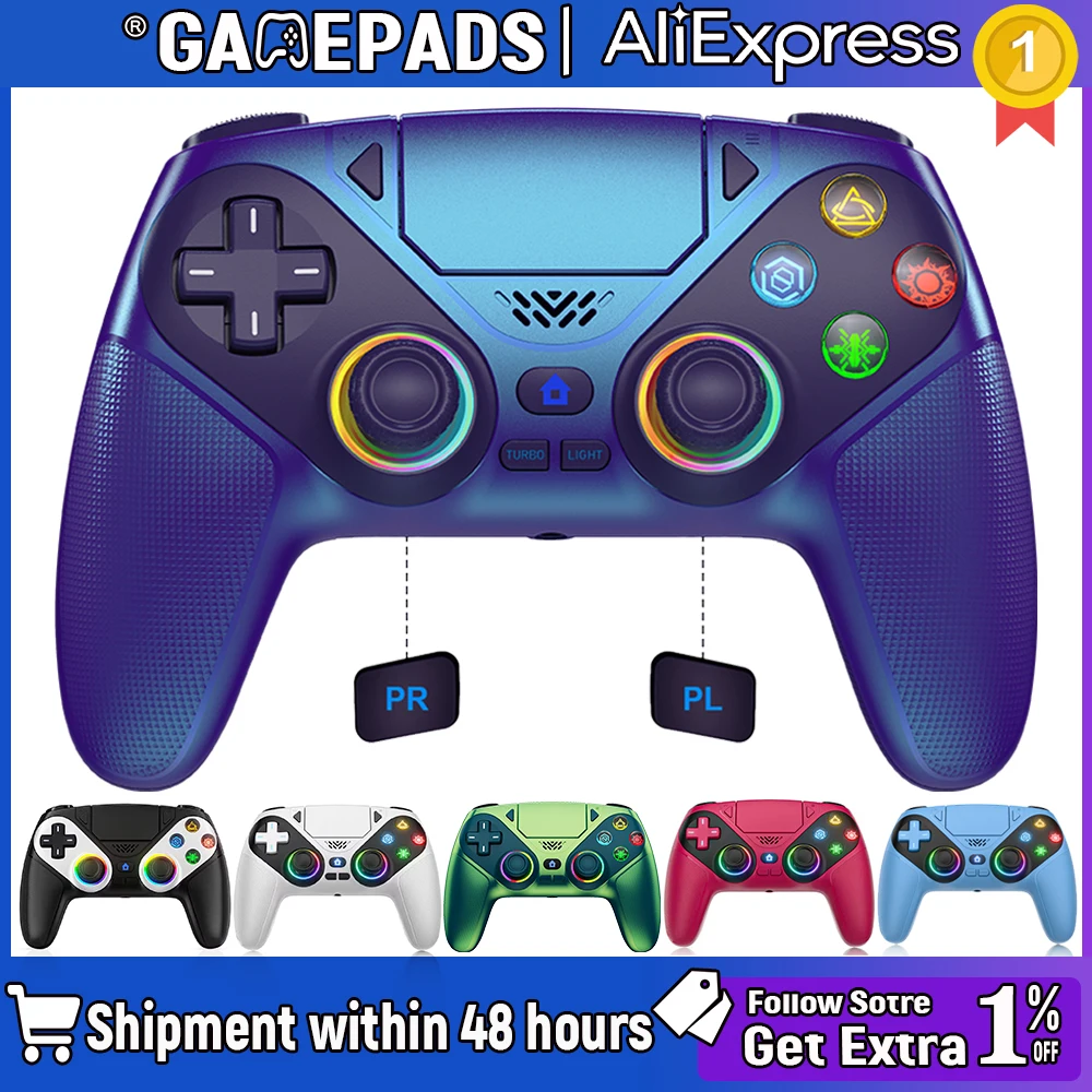 Bluetooth Wireless Gamepad für Playstation 5 Controller PS5 Konsole Gaming-Controller mit Turbo Dual Sense Vibration und Programmierfunktion Image