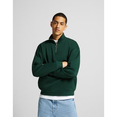 Bershka High Neck Oversize Sweatshirt Men Xl Green