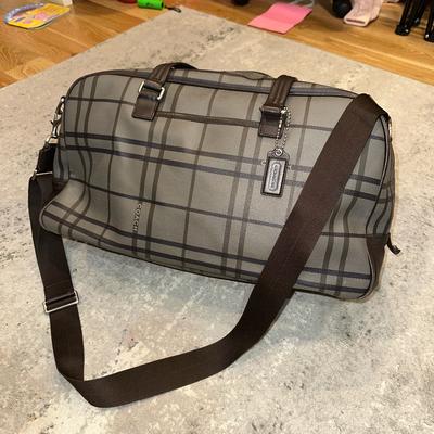 Coach Bags | Coach | Tattersall Luggage Duffle Weekender Carry-On Bag | Color: Brown/Gray | Size: Os