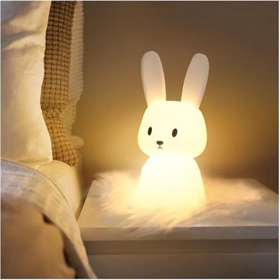Baby-Häschen-Nachtlicht mit 7 Lichtwechseln, Tippsteuerung, USB-Ladefunktion, Timerfunktion, Image