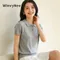 WinvyNee Summer Women's Clothing Cotton T-shirt Short Half Sleeve Polo Collar Clothes Solid Casual Pullover Female Top A1522006