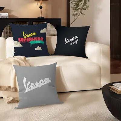 V-Vespa Kissenbezüge, Heimbettwäsche, dekorativer Kissenbezug, Hochzeit, superweicher Kissenbezug Image