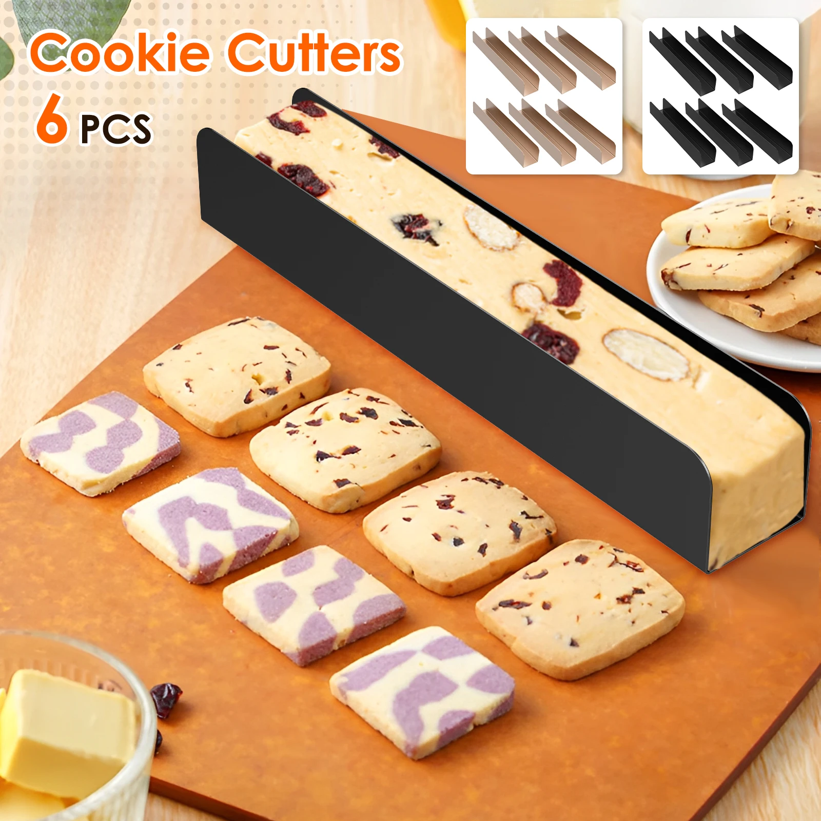 6Pcs Keks Form Keks Kuchen Brot Form Carbon Stahl Kuchen Form Für Cookies Kuchen Dekorieren DIY Backform Küche werkzeuge Image