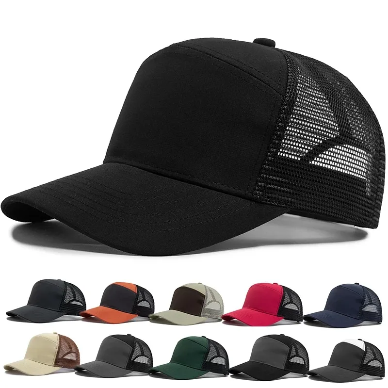 7-teilige Baseballkappe, Hip-Hop-Netzmütze, Herren-Trucker-Mütze, Visier, Hard-Top, Snapback, weiblich, Unisex, coole neue Marke