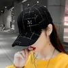 Metall m Patch Baseball kappe schwarz elegante Papa Hut leichte verstellbare Sonnenhut für Frauen