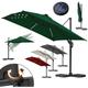 Ombrellone offset da giardino, Ombrellone a ombrello - Alu - girevole a 360° - 3 x 3 m - con led