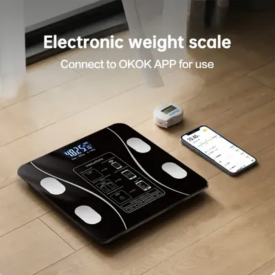 2025 Wireless Smart Body Fat Scale - Digital Bathroom Weight Scale, Large Display Screen, Memory
