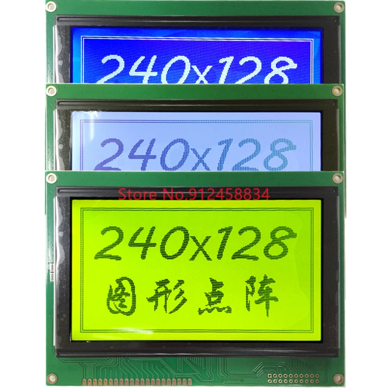 240128 Lcd Display Module with Touch Panel Screen Plastic T6963C or RA6963 or UCI6963 144x104mm LCM240128A B