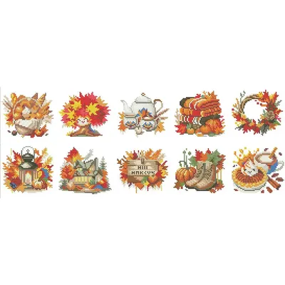 EverShine 10pcs MINI Diamond Painting Teapot DIY 5D Full Round Drill Embroidery House Mosaic Tree