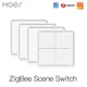 MOES 4 Gang Tuya ZigBee Wireless 12 Scena Interruttore Controller a pulsante Alimentato a batteria Scenario di automazione per dispositivi Tuya