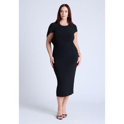 Plus Size Women's Cutout Back Midi Dress by ELOQUII in High Risk Red (Size 20)