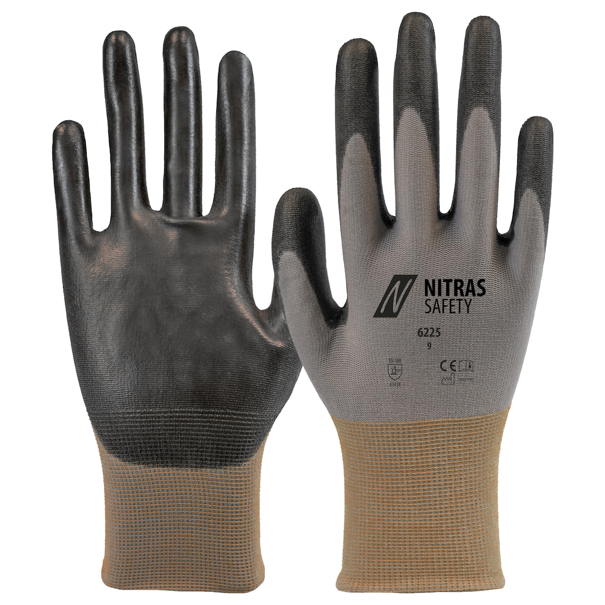 AS Arbeitsschutz Arbeitshandschuhe | 12 Paar Nitras Montagehandschuhe | Gr. 8