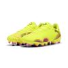 Fußballschuh PUMA "FUTURE 8 PLAY FG/AG Fußballschuhe Damen", Gr. 40, gelb alert schwarz sun struck pink, Obermaterial: Synthetik; Futter: Textil; Innensohle: Textil; Laufsohle: Synthetik, Schuhe