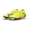 Fußballschuh PUMA "FUTURE 8 MATCH FG/AG Fußballschuhe Damen", Gr. 36, gelb alert schwarz sun struck pink, Obermaterial: Synthetik, Textil; Futter: Synthetik, Textil; Innensohle: Textil; Laufsohle: Synthetik, Schuhe