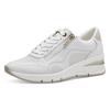 Keilsneaker TAMARIS, Damen, Gr. 42, weiß, Leder, Lederimitat, sportlich, Schuhe, Freizeitschuh, Halbschuh, Schnürschuh mit Außenreißverschluss