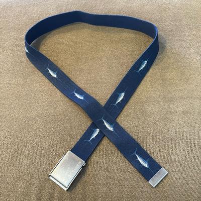 Columbia Accessories | Columbia Men's Belt Canvas Adjustable Casual Belt Men Fabric Fish (Td) | Color: Blue | Size: 48” Long