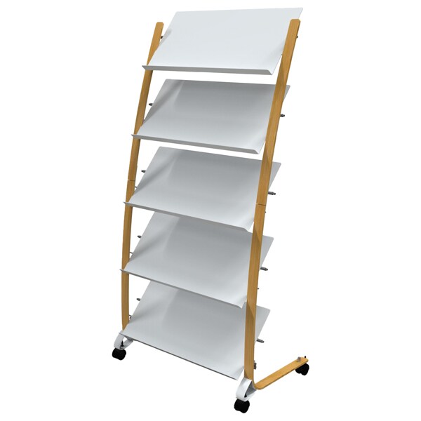 ALBA Prospektständer DD5GMW BC 5x3 Fächer holz/stahl Image