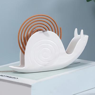 TEMU Snail Shaped Coil Holder Tray, Decorative Holder, No Power Required, No Battery Required, Insect Repellent Accessory For Home, Bedroom, Office Use Image