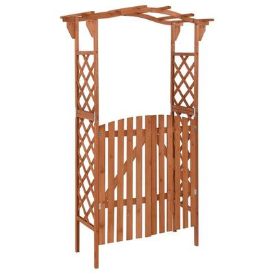 TEMU Pergola With Gate 116x40x204 Cm Solid Wood Fir Image