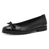 Ballerina TAMARIS, Damen, Gr. 39, schwarz, Leder, Lederimitat, klassisch, Schuhe, Blockabsatz, Pumps, Businesschuh mit hübscher Textil-Schleife