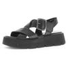 Sandalette GABOR, Damen, Gr. 41, schwarz, Kalbsleder, unifarben, modisch, Schuhe, Plateau, Sommerschuh, Riemchensandale mit großer Zierschnalle