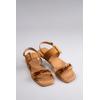 Riemchensandale ANISTON SHOES, Damen, Gr. 39, braun (camelfarben), Textil, Veloursleder, modisch, Schuhe, Sommerschuh, Sandalette, Zierkette - NEUE KOLLEKTION
