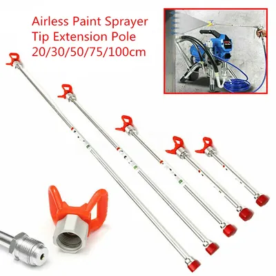 Garden Tools 75/100Cm Airless Paint Sprayer Base Tip Spray Gun with Extension Pole Rod for Garden Irrigation Car Cleaning Tool