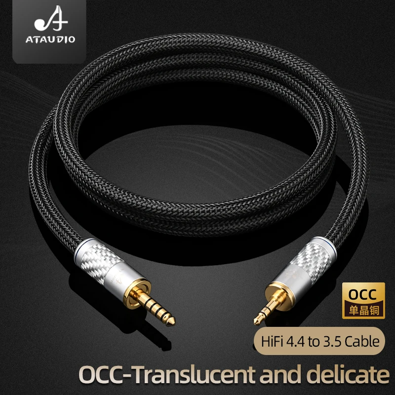 Ataudio hifi 4,4mm bis 3,5mm Aux-Kabel Hi-End-Occ-Kern 4,4mm bis 3,5mm/4,4mm/6,5mm Buchse symmetrisches Adapter kabel von Stecker zu Stecker Image