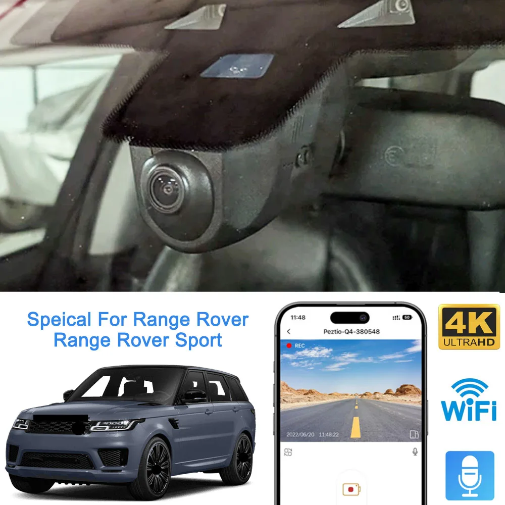 Mrec Dash Cam Vorne Hinten Wifi 4K Auto Dual Dash Kamera Plug & Play Dashcam für Range Rover L405 L460 Range Rover Sport L494 L461