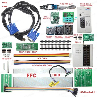 RT809F Programmierer Alle Adapter SOP8 IC Clip Motherboard LCD Reader + PEB-1 + EDID + Image