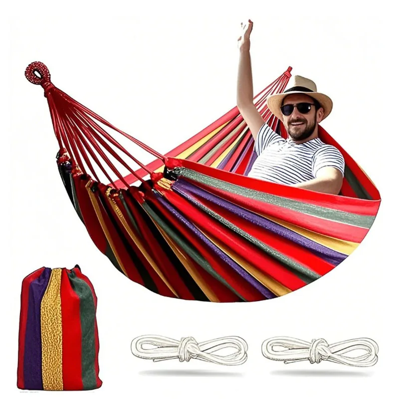 Tragbare Hängende Hängematte Indoor Hängematte Faul Stuhl Reise Outdoor Camping Schaukel Stuhl Dicke Leinwand Bett Hängematten