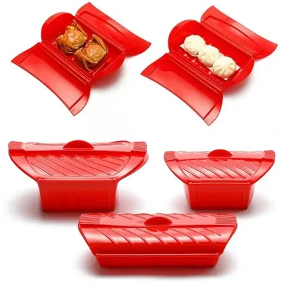 Food Grade Silicone Steamer Easy To Clean Steamed Fish Bowl Microwaveable Environmentally Friendly