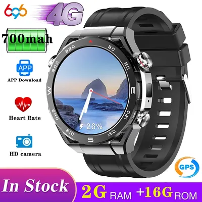 2025 New 1.43" 4G Call Smart Watch Sim Card APP Download HD Camera Health Voice Assistant Accessible