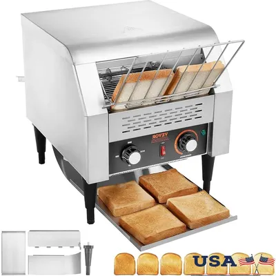 Commercial Conveyor Toaster 300 Slices Per Hour Heavy Duty Stainless Steel Toaster Oven Perfect