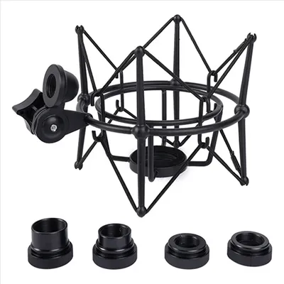 T79C Microphone Shock Mount Adjustable Mount Recording Mic Stand Metal Bracket Pod Microphone Stand