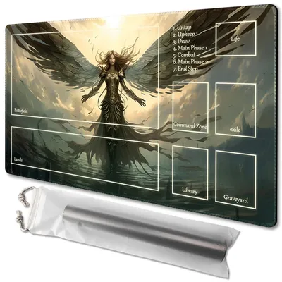 Angel descends - Board Game MTG Playmat Game Pad Size 60X35 CM Play Mats Compatible for TCG CCG