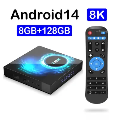 T95 Android 14 ATV Smart TV Box Streaming Media Player Allwinner H616 Support 5G Wifi 4K Video BT
