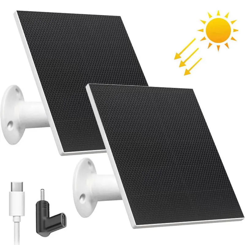 Panneaux solaires 10W pour Ring Stick Up Cam/Pro Battery Spotlight Cam Plus/Pro Battery Reolink Argus Eco/Go PT Plus 3 Pro, etc. Caméra
