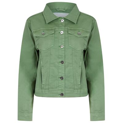 Coats / Jackets Feather Women's Stretch Cotton Denim Jacket in Green Bay - Amara Reya / 12 - Tokyo Laundry