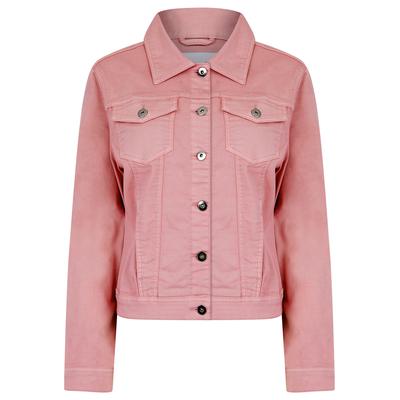 Coats / Jackets Feather Women's Stretch Cotton Denim Jacket in Zephyr Pink - Amara Reya / 16 - Tokyo Laundry