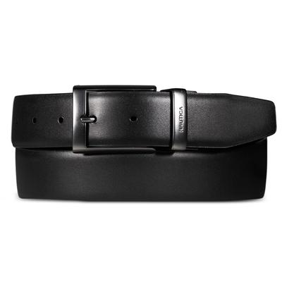 Nautica Men's Textured Reversible Belt 001 (Black), 32W