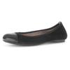 Ballerina GABOR, Damen, Gr. 39, schwarz, Ziegenveloursleder, Nappaleder, unifarben, klassisch, Schuhe, Blockabsatz, Schlupfschuh, Businesschuh mit Best Fitting-Ausstattung