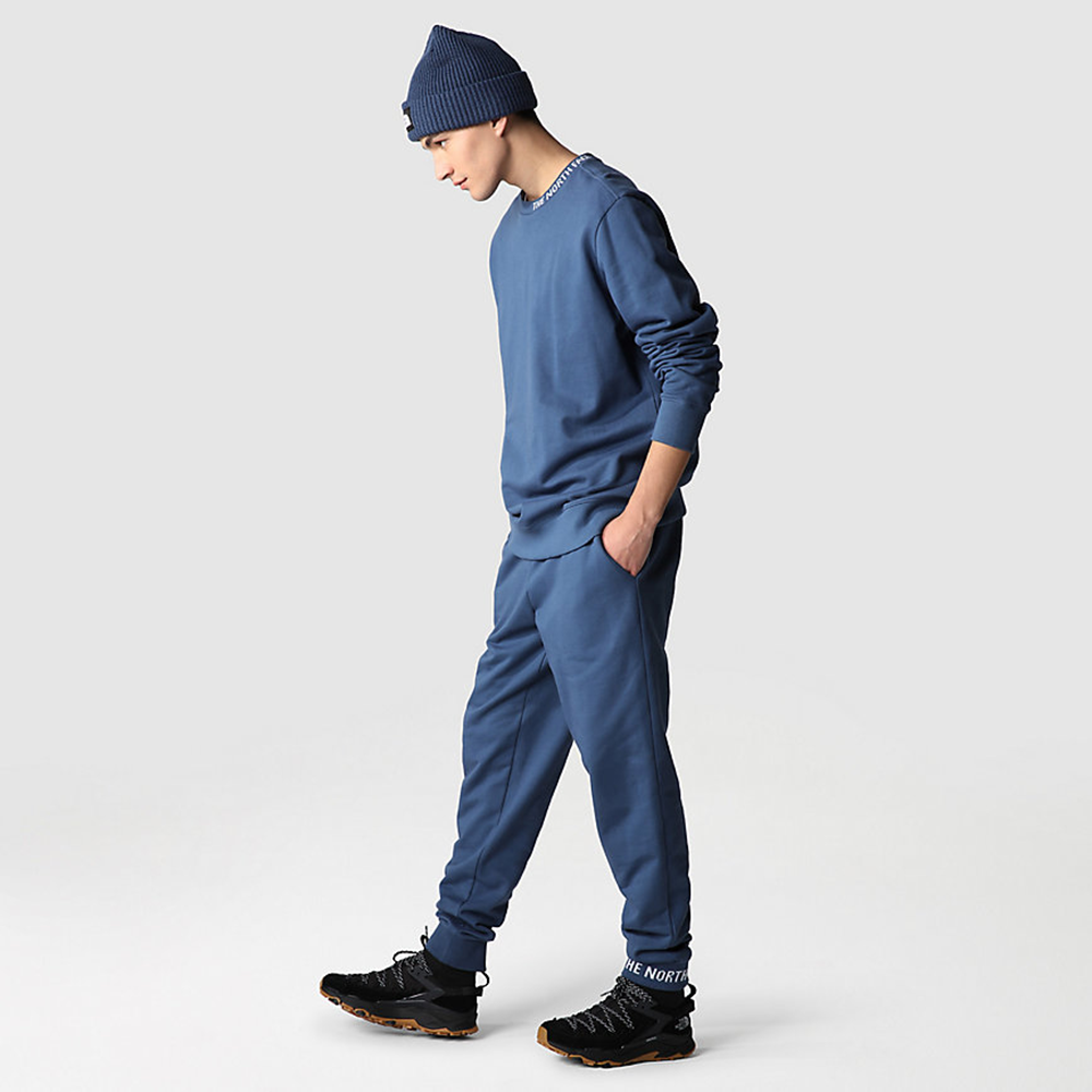 The North Face Mens Zumu Fleece Crew Neck Tracksuit, Shady Blue Cotton - Size 2XL | The North Face Sale | Discount Designer Brands