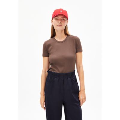 KARDAA T-SHIRT | Ripp-T-Shirt aus Bio-Baumwoll Mix - braun (L) Image