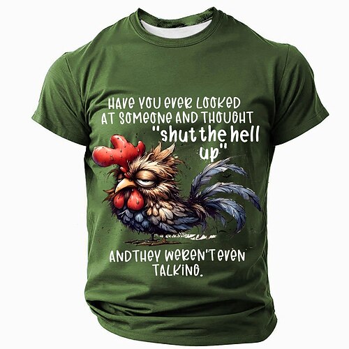 Homme T-shirt Animal Drôle Col ras du cou Vêtement Tenue Impression 3D Soirée Fête Manche Courte Graphique Mode Frais Quotidien Occasionnel