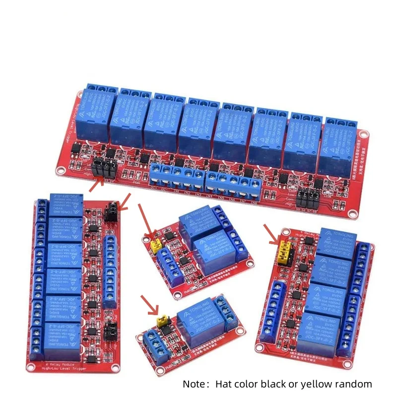 1/2/4/8-Wege 5V Relaismodul Optokoppler Isolierung High- und Low-Level-Trigger-Mikrocontroller Image